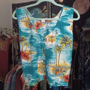 577 Rima Hawaii Flowy Vest Size XL